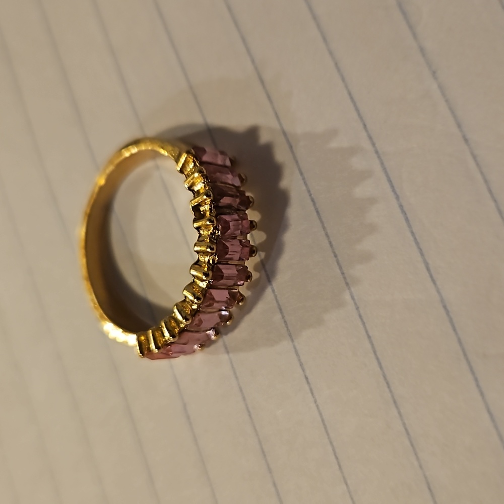 Pink faux gemstone ring